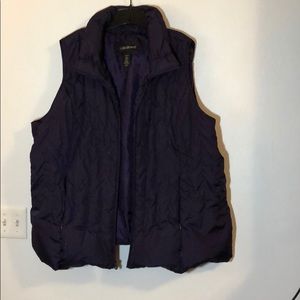 Lane Bryant 5X Purple Sleeveless Puffer Vest EUC